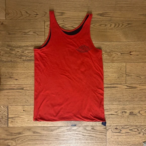 1980s Nike Air Jordan Reversible Tank Top Red/Dark Blue - Picture 1 of 5